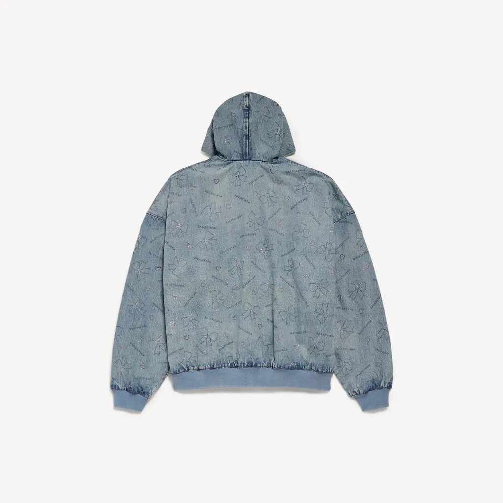Handrawn Bows Denim Jacket