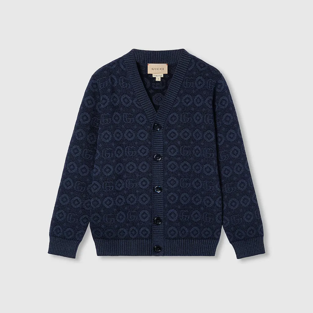Children's Double G Wool Viscose Cardigan
