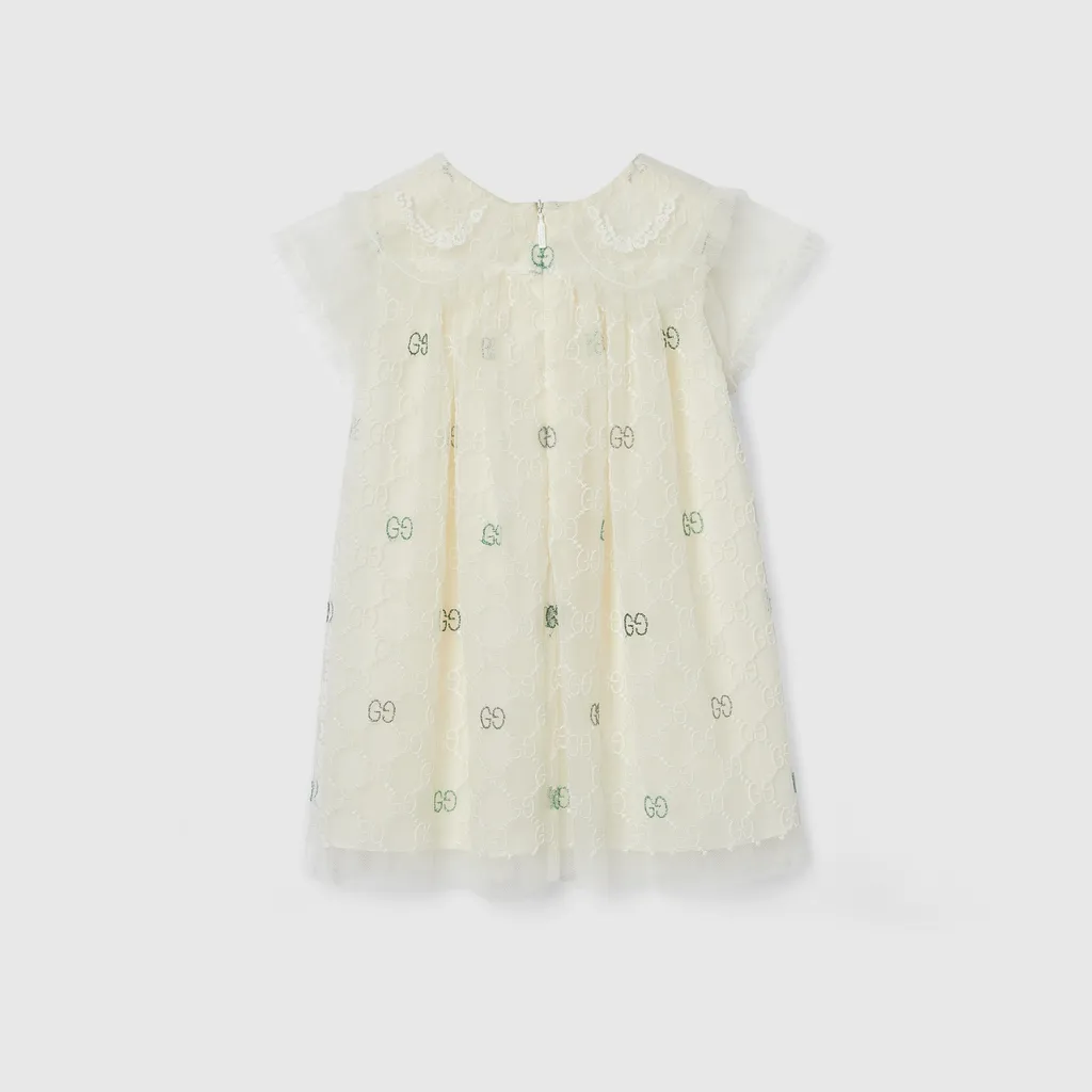 Baby Embroidered Gg Tulle Dress