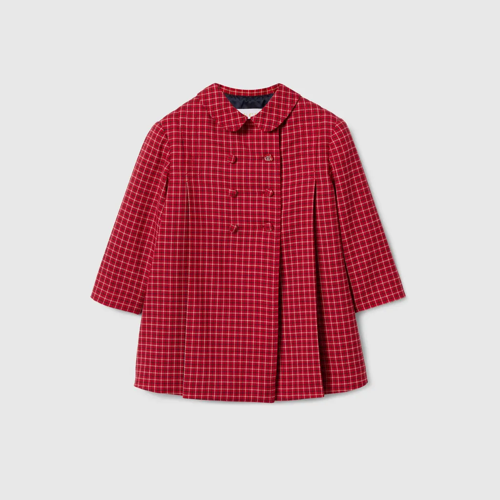 Baby Check Wool Coat