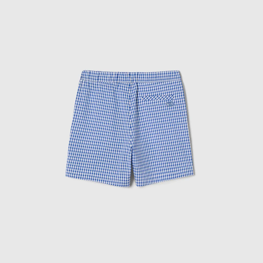 Children's Gingham Cotton Shorts