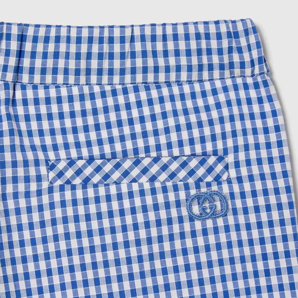 Children's Gingham Cotton Shorts