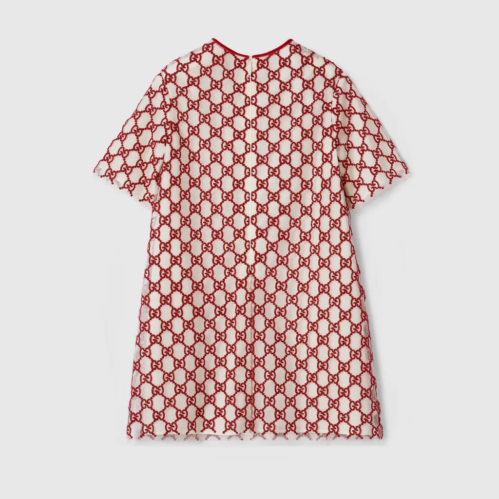 Children's Embroidered Gg Nylon Dress
