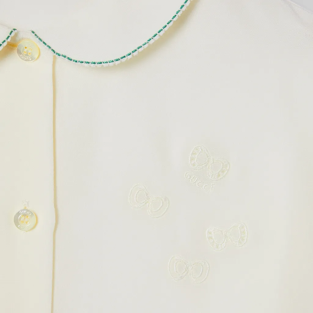 Children's Embroidered Silk Shirt