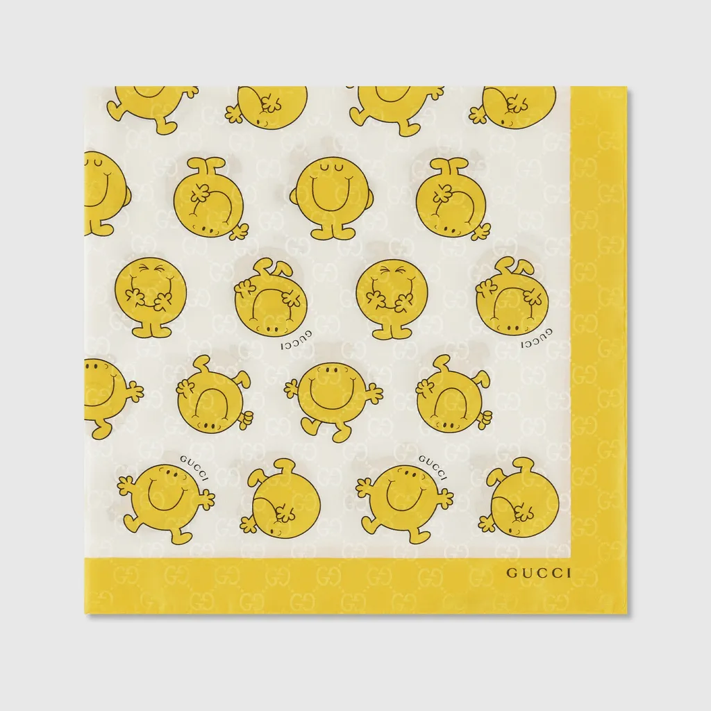 Children's Printed Gg Silk Bandana