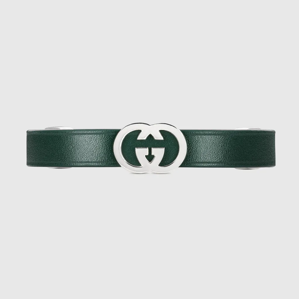 Gucci Interlocking Leather Bracelet