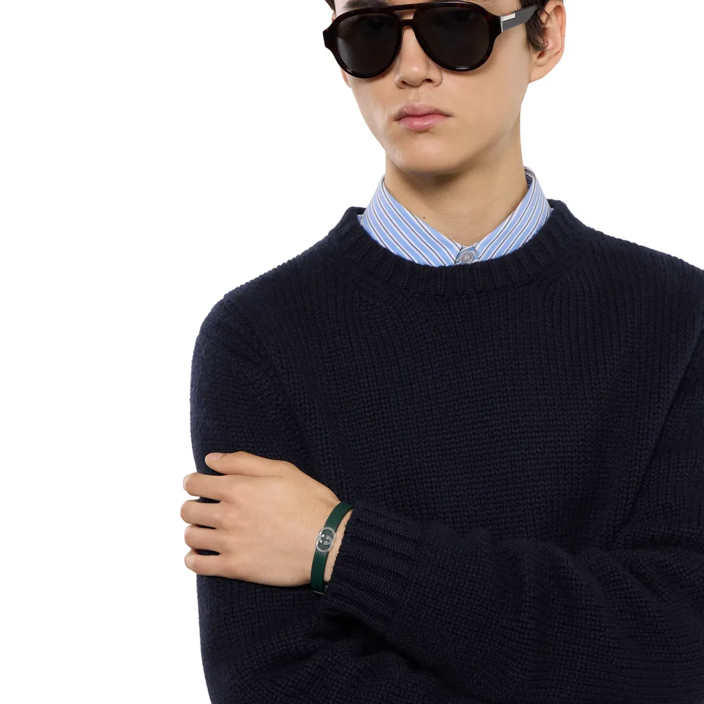 Gucci Interlocking Leather Bracelet