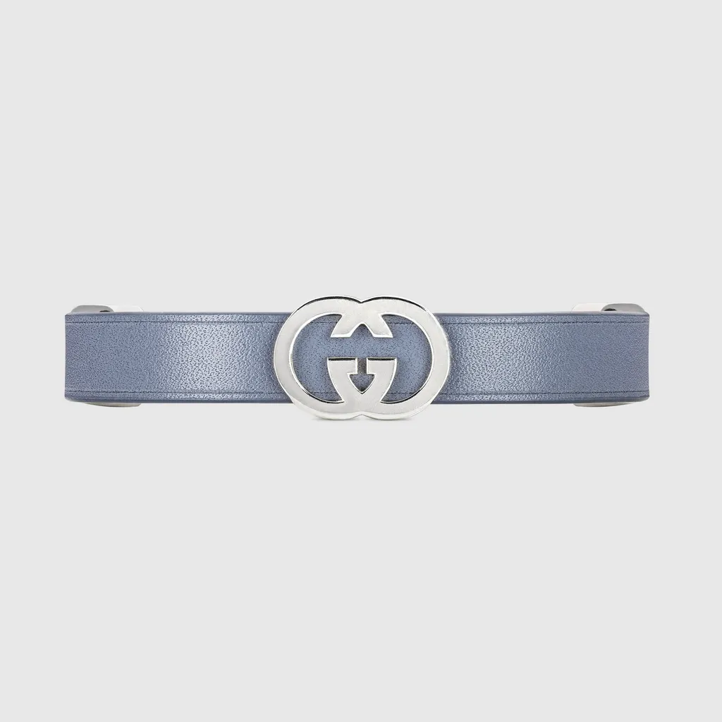 Gucci Interlocking Leather Bracelet