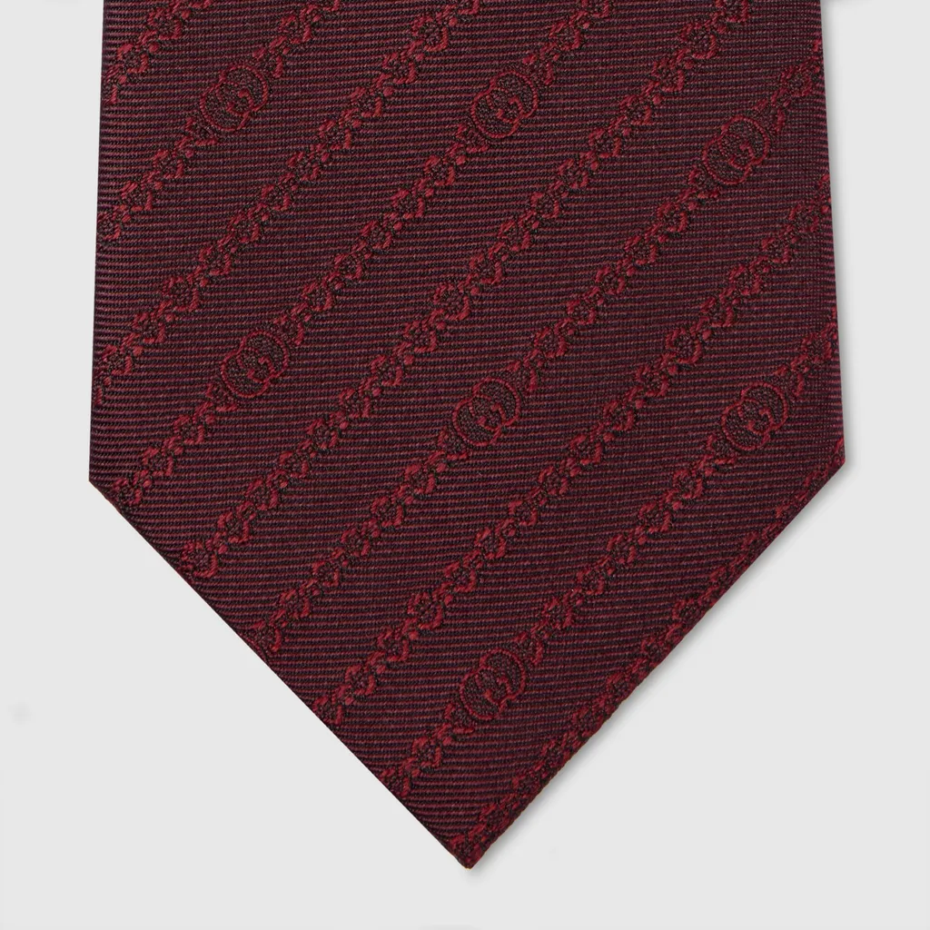 Interlocking G Chain Silk Tie