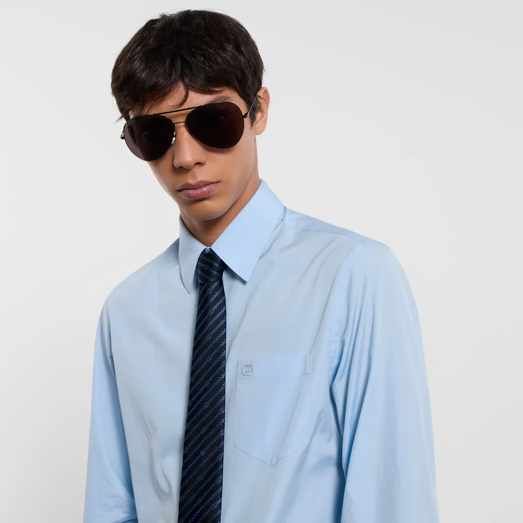 Interlocking G Chain Silk Tie