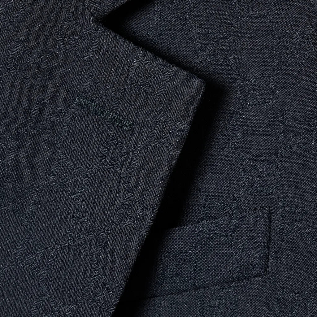 Single-Breasted Gg Wool Jacket
