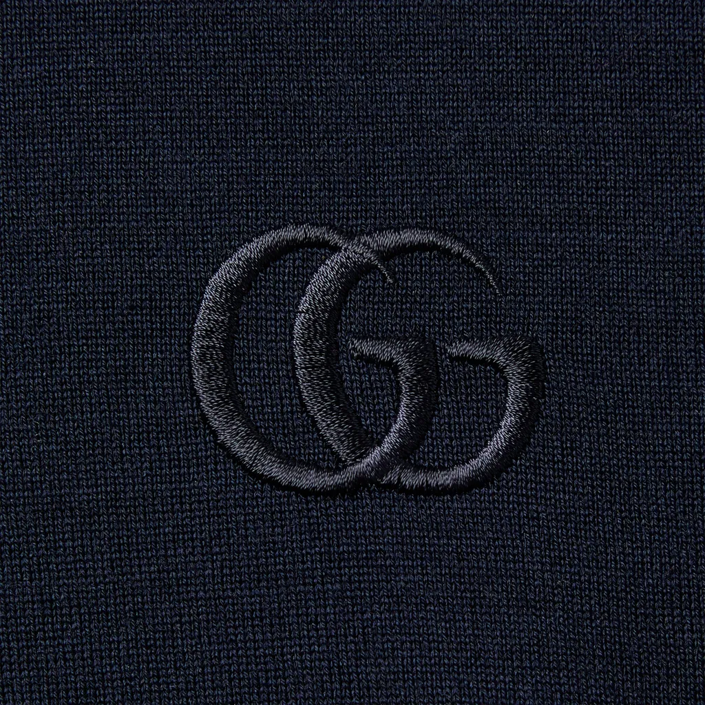 Knit Wool Sweater With Embroidery