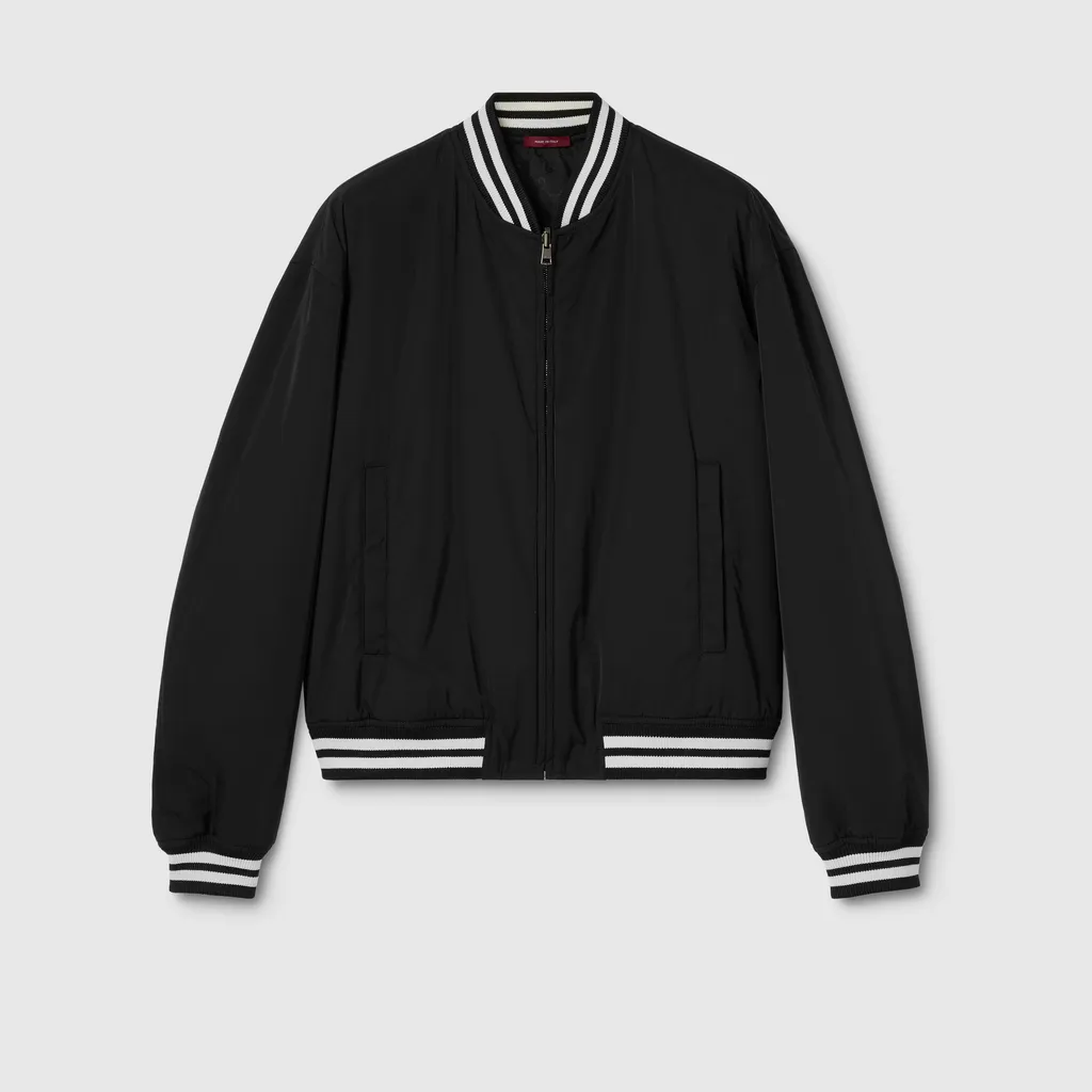 Reversible Nylon Twill Zip Jacket