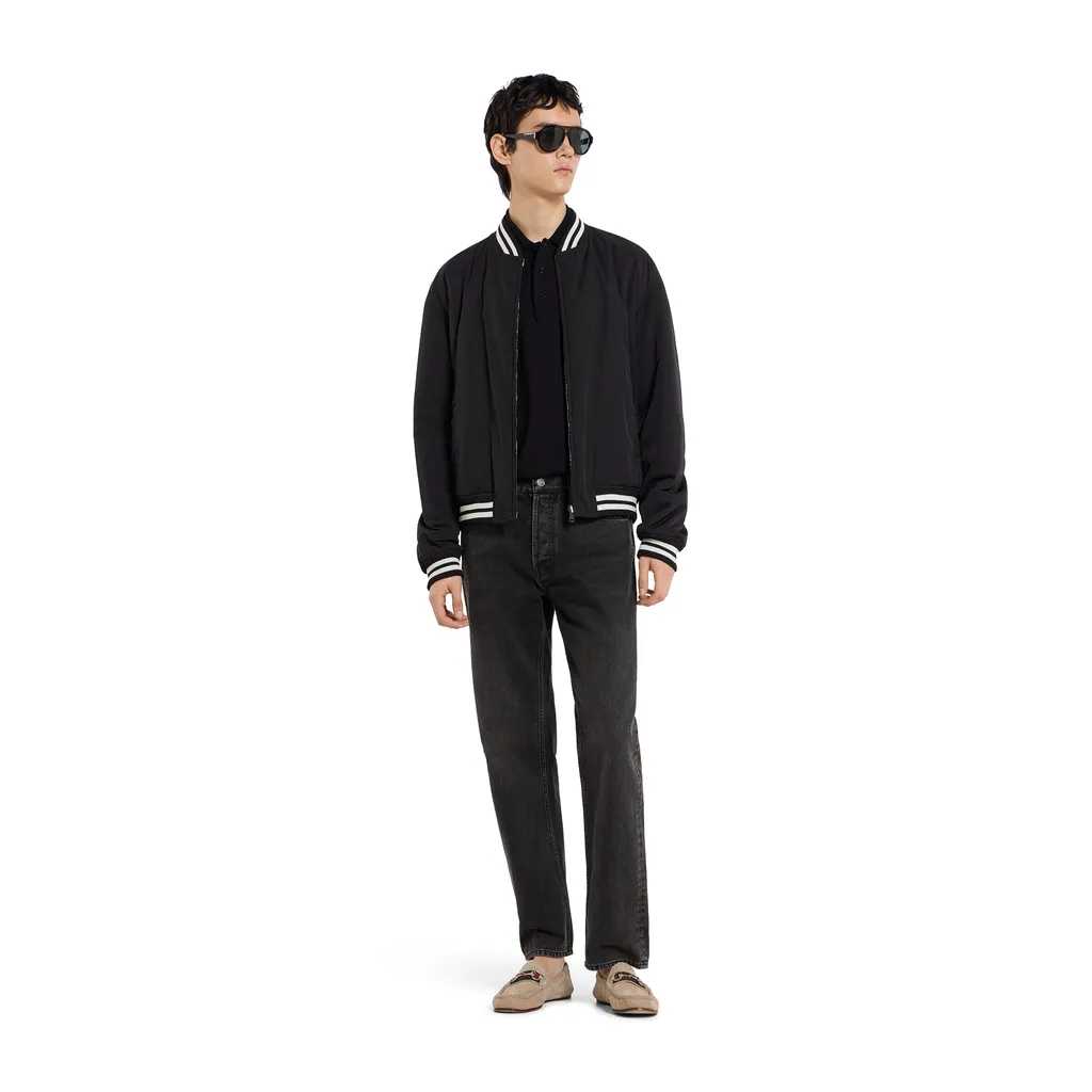 Reversible Nylon Twill Zip Jacket