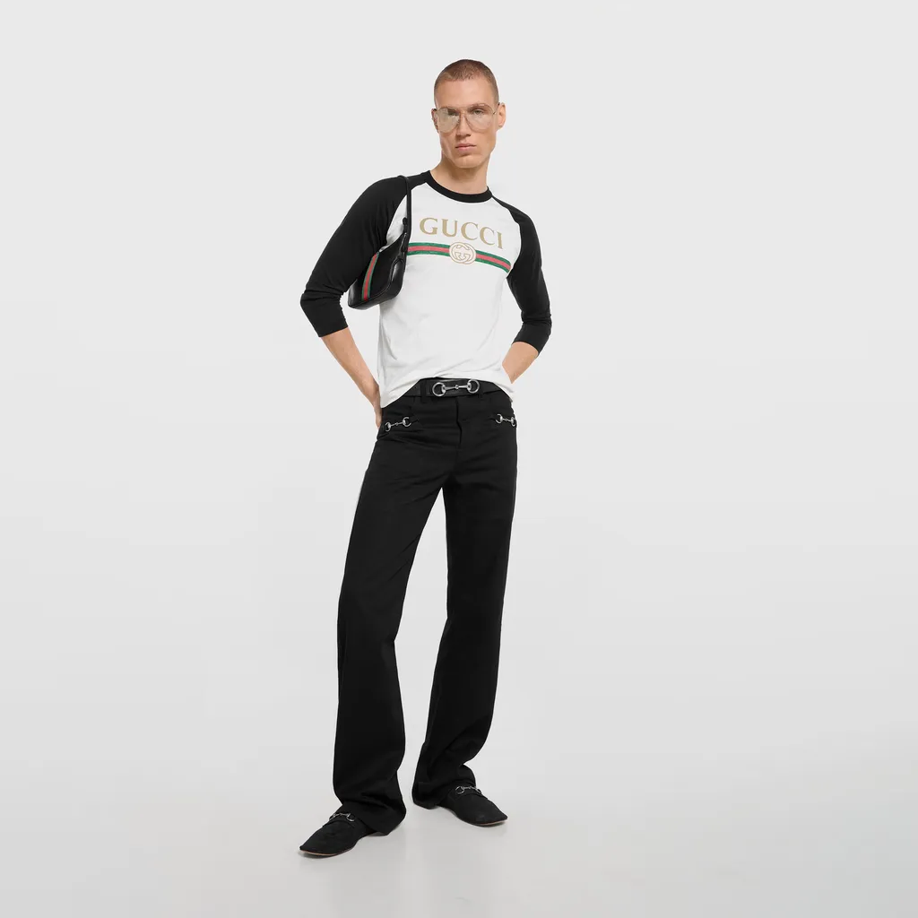 Silk Blend Jersey T-Shirt With Print