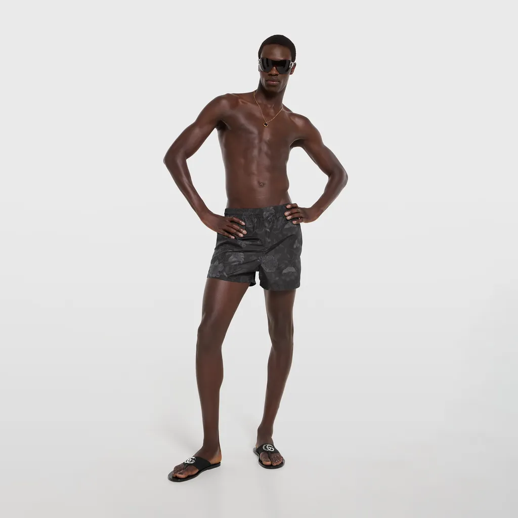 Printed Nylon Swim Shorts