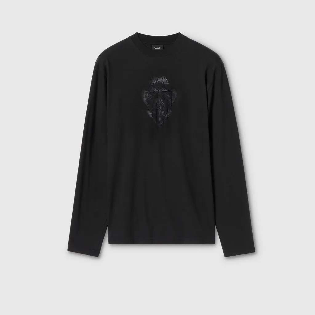 Cotton Jersey T-Shirt With Devoré Detail