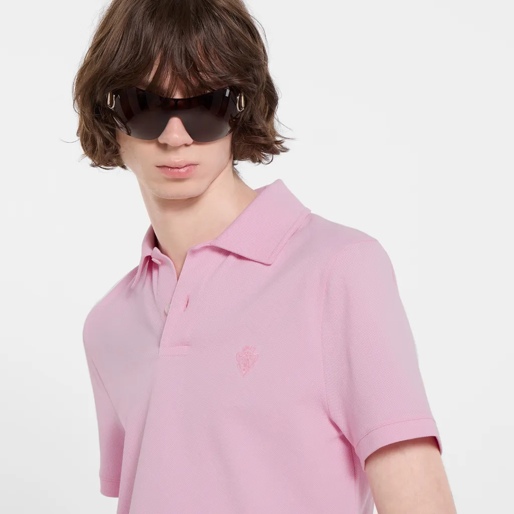 Cotton Piquet Polo Shirt With Embroidery