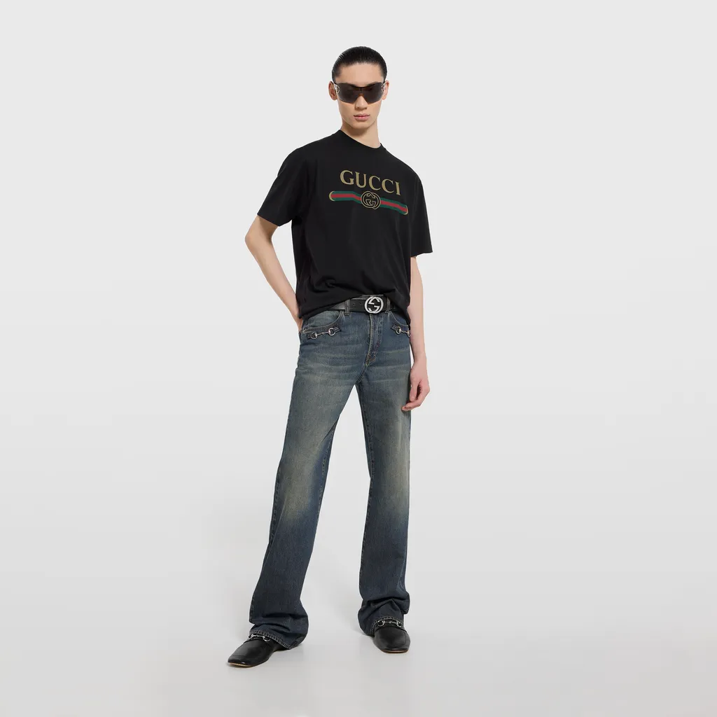Silk Blend Jersey T-Shirt With Print