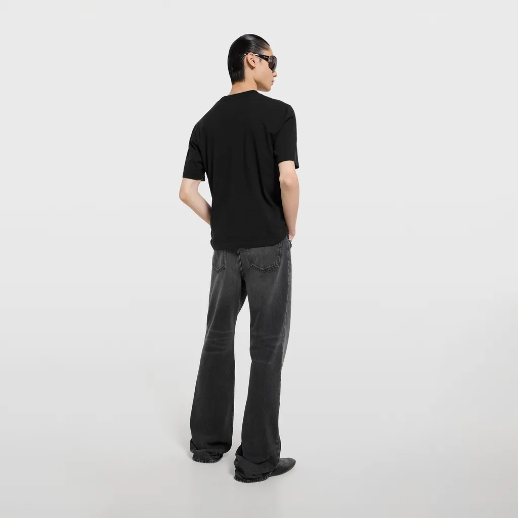 Cotton Jersey T-Shirt With Devoré Detail