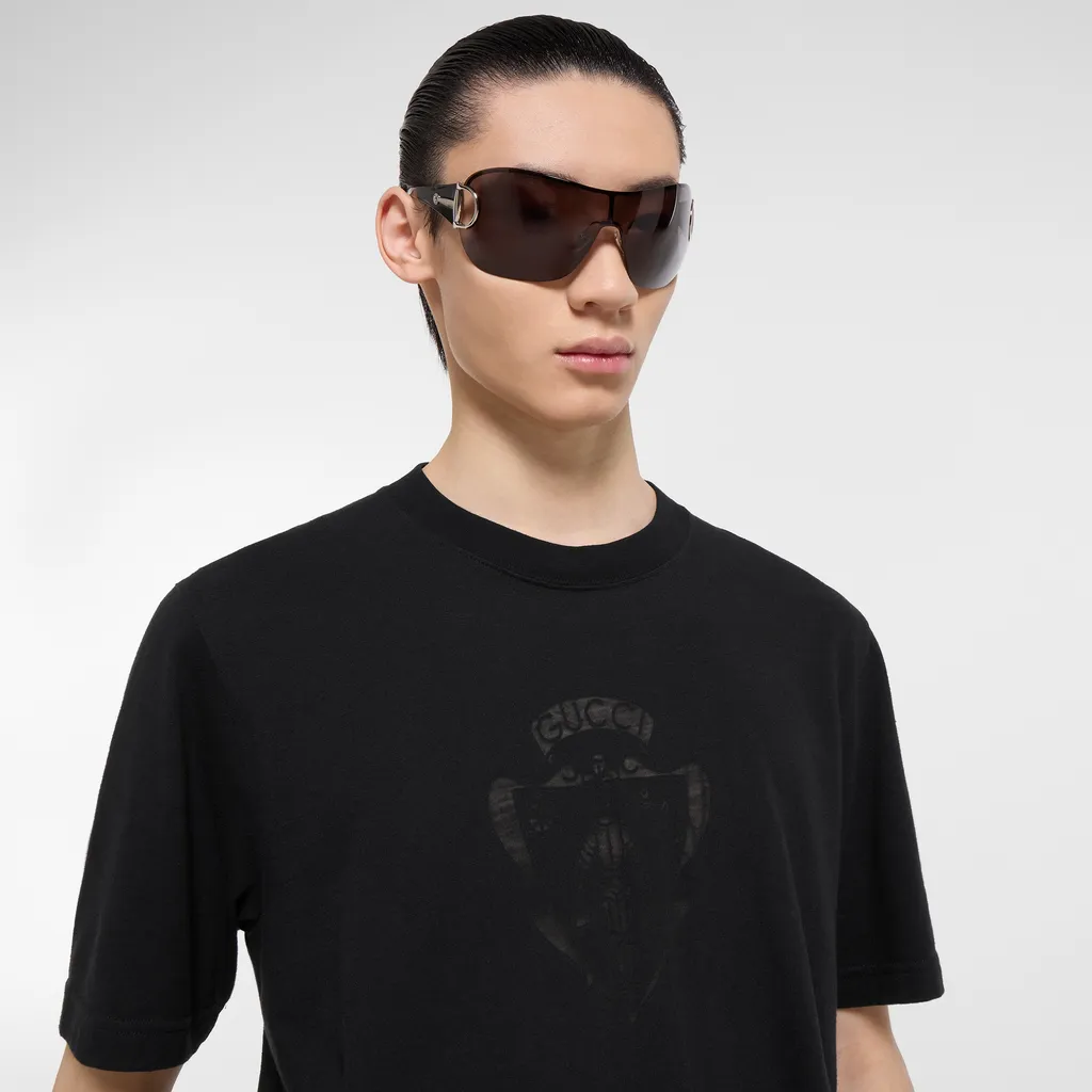 Cotton Jersey T-Shirt With Devoré Detail