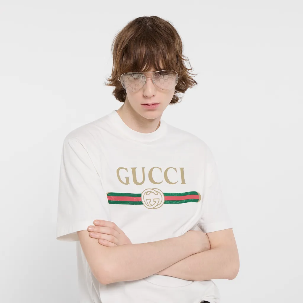 Silk Blend Jersey T-Shirt With Print