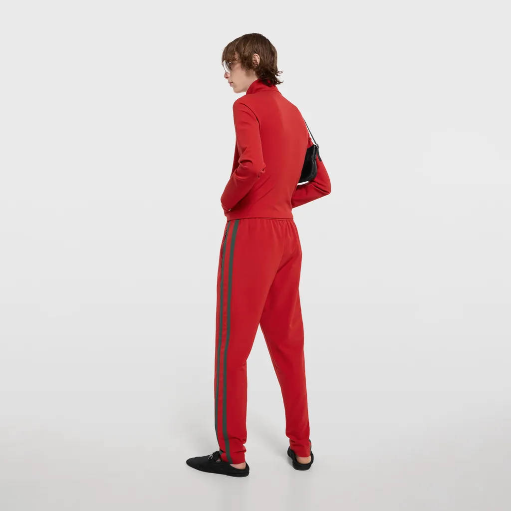 Stretch Nylon Sportswear Pants With Web