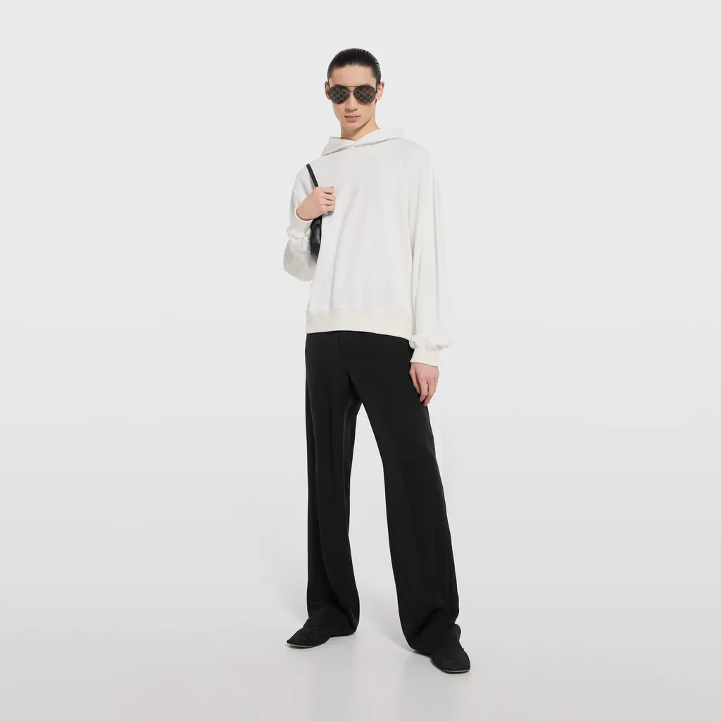 Cashmere Blend Sweatshirt With Embroidery