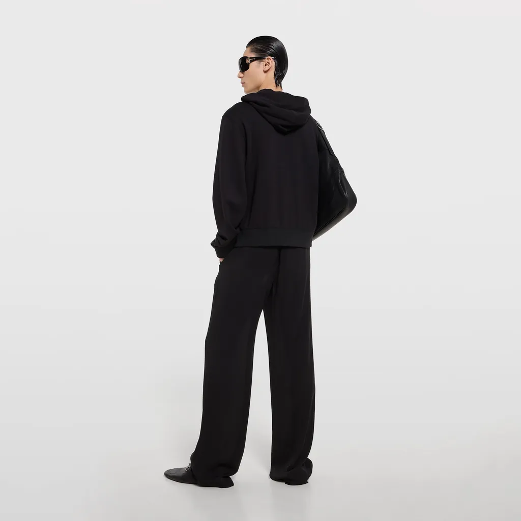 Cashmere Blend Zip Jacket With Embroidery
