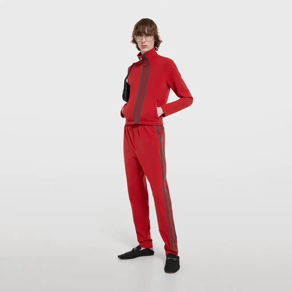 Stretch Nylon Zip Jacket With Web