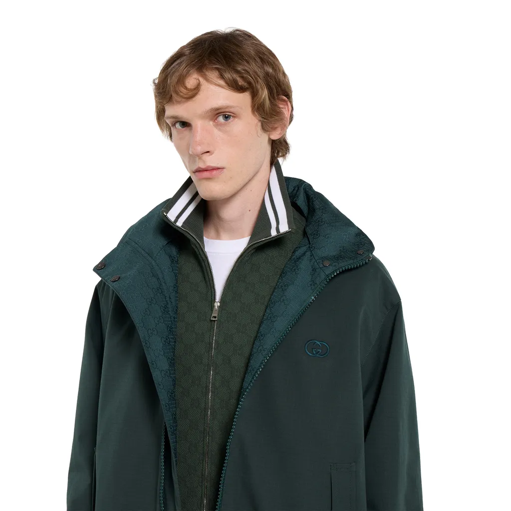 Gg Technical Jersey Zip Jacket