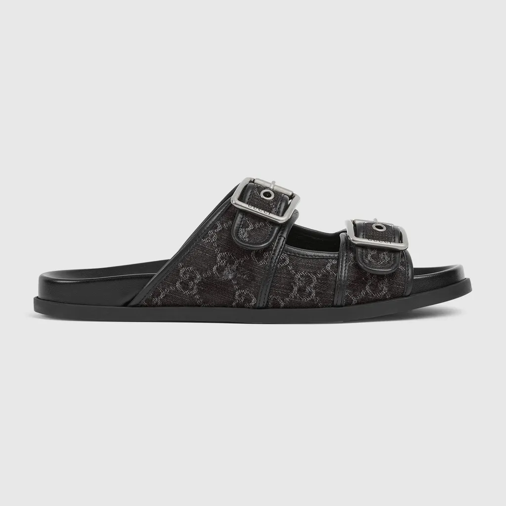 Slide Sandal With Buckles