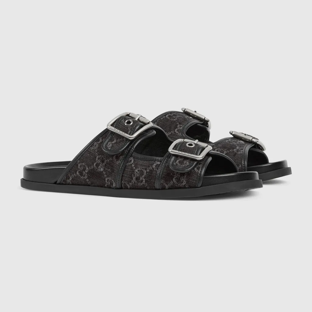 Slide Sandal With Buckles