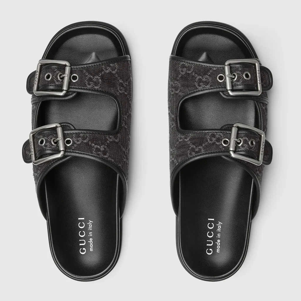 Slide Sandal With Buckles