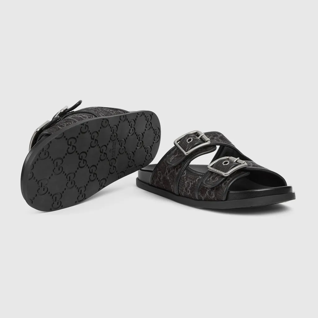 Slide Sandal With Buckles