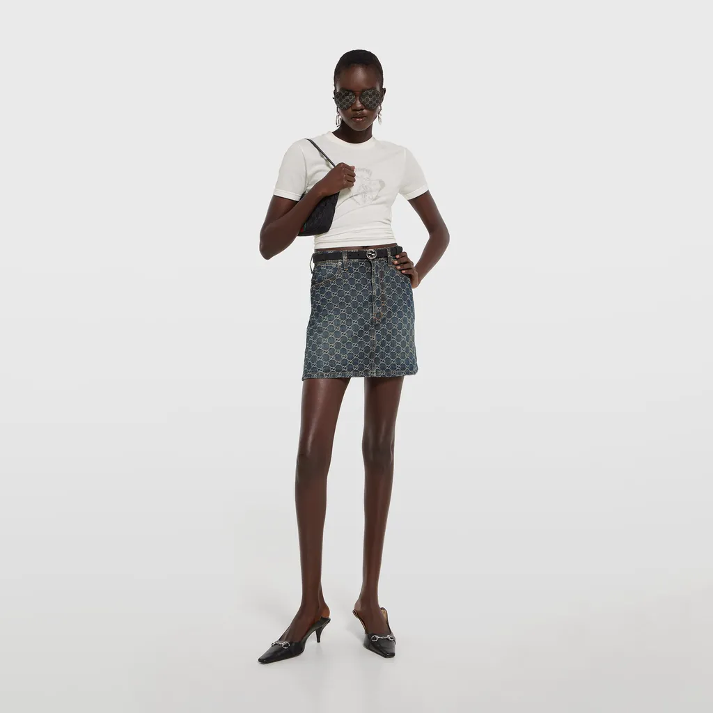Thin Belt With Interlocking G Buckle