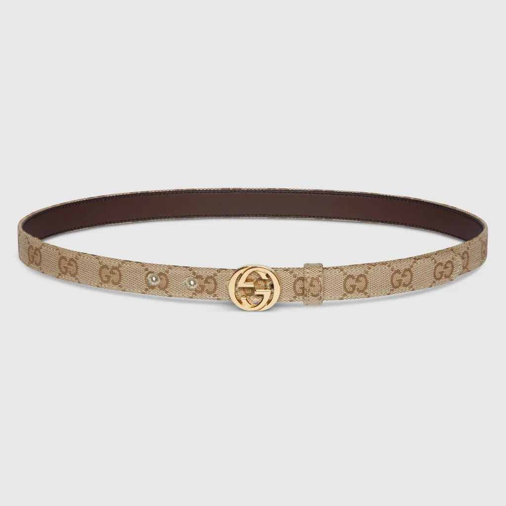 Thin Belt With Interlocking G Buckle