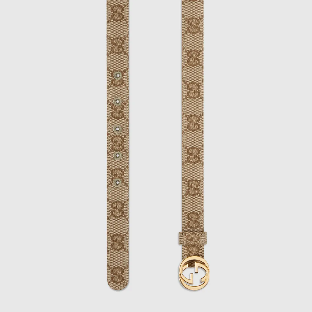 Thin Belt With Interlocking G Buckle