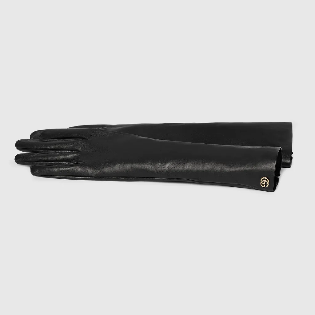 Leather Gloves With Double G