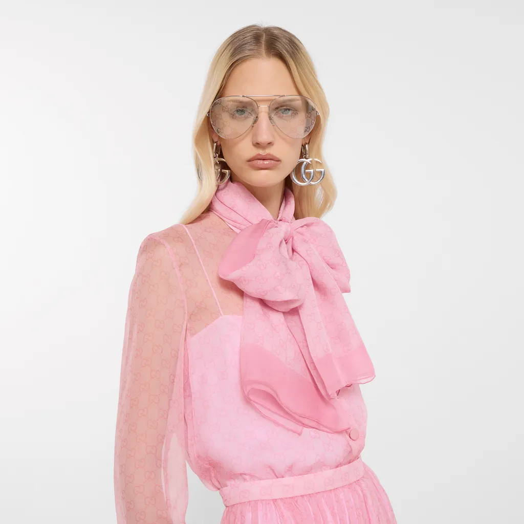 Printed Silk Chiffon Stole