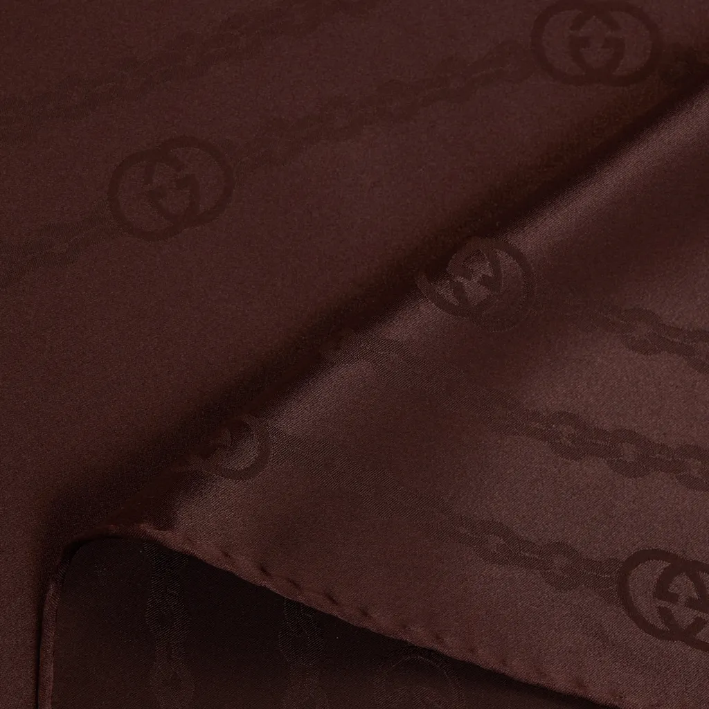 Interlocking G Chain Silk Diamond Scarf