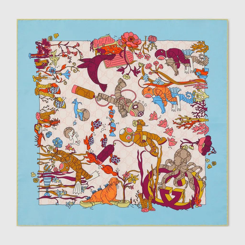 Printed Silk Carré