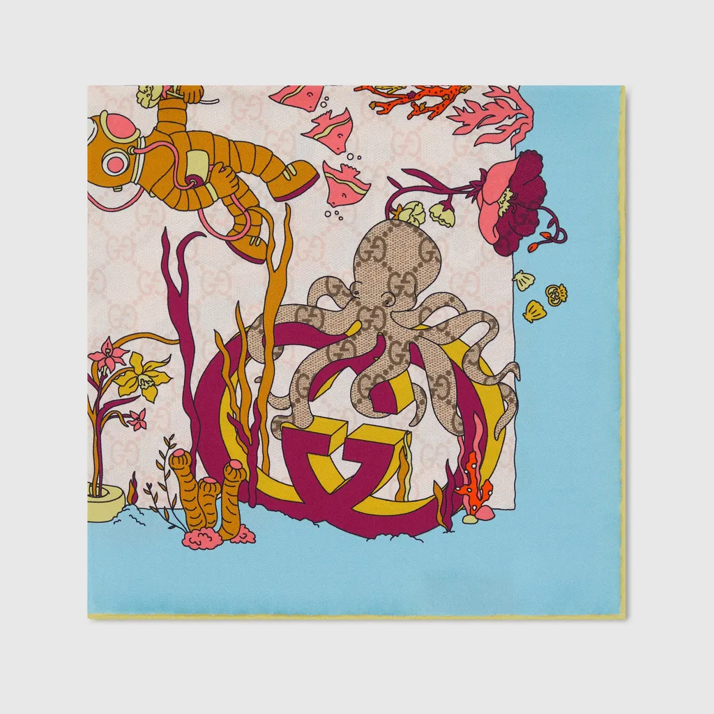 Printed Silk Carré