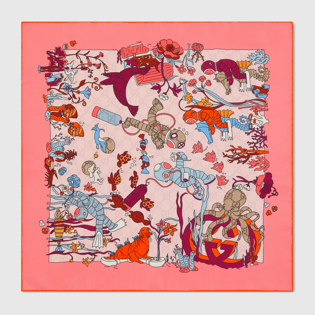Printed Silk Carré