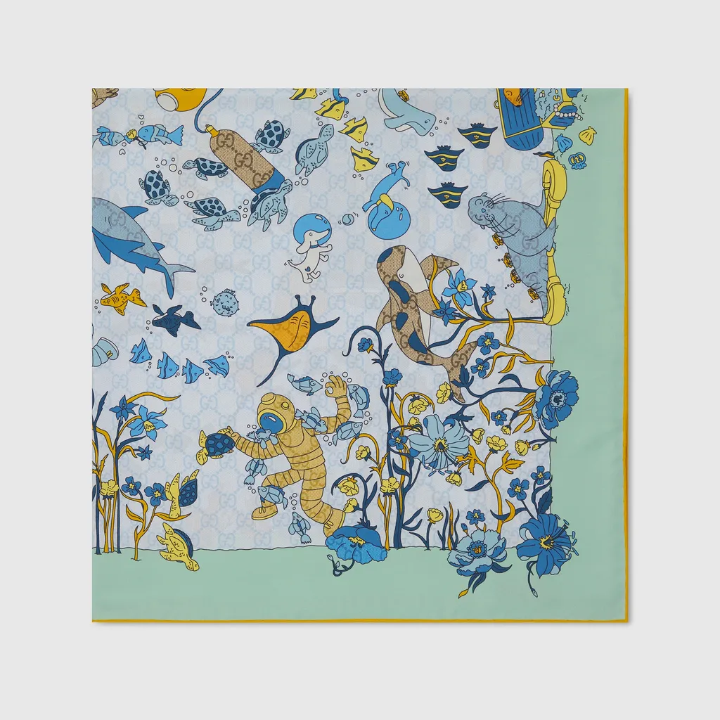 Printed Silk Carré