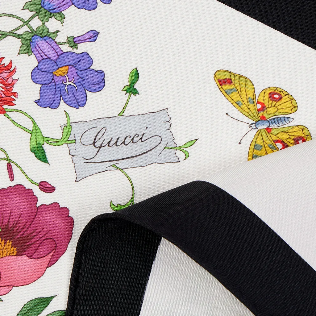 Printed Silk Twill Diamond Scarf