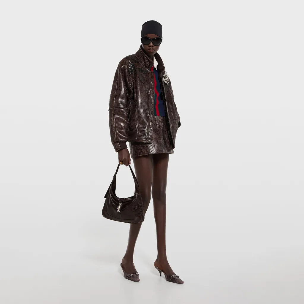 Gucci Jackie 1961 Python Medium Shoulder Bag