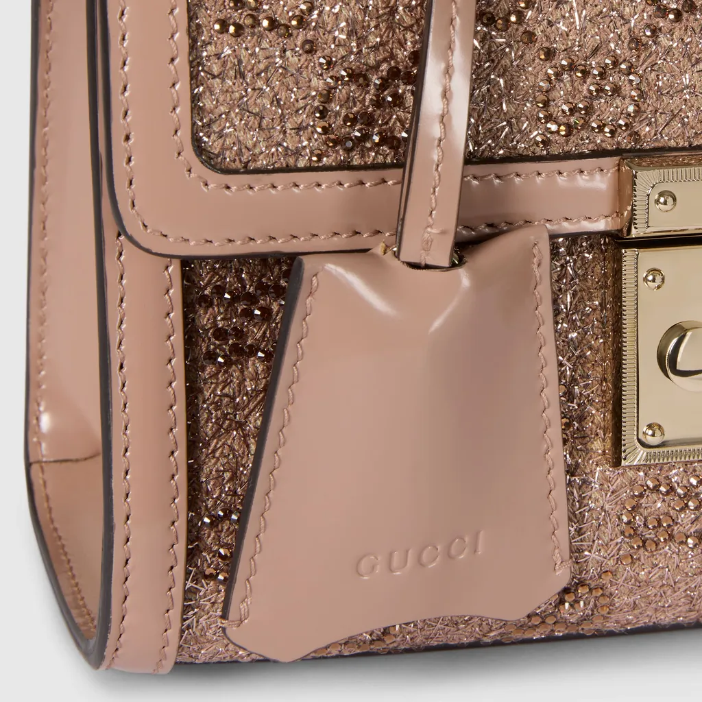 Padlock Crystal Small Top Handle Bag