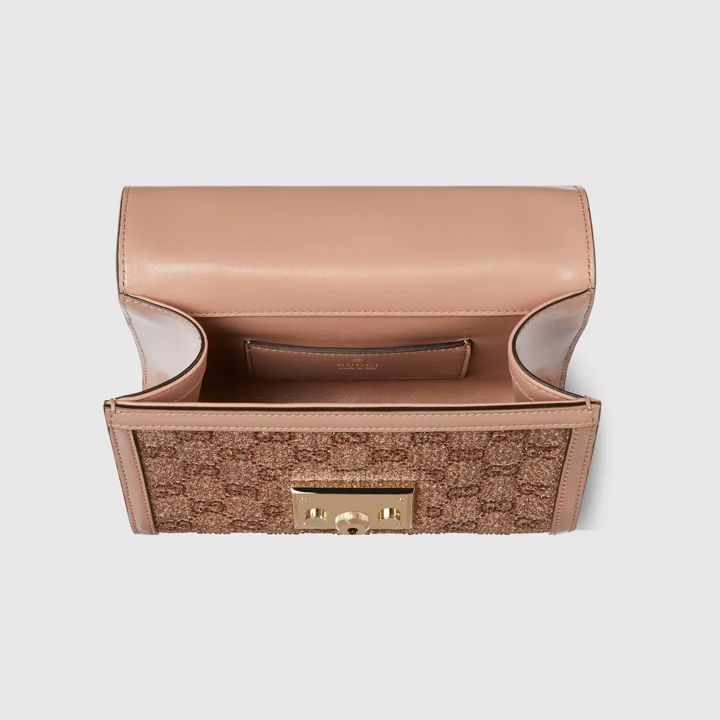 Padlock Crystal Small Top Handle Bag
