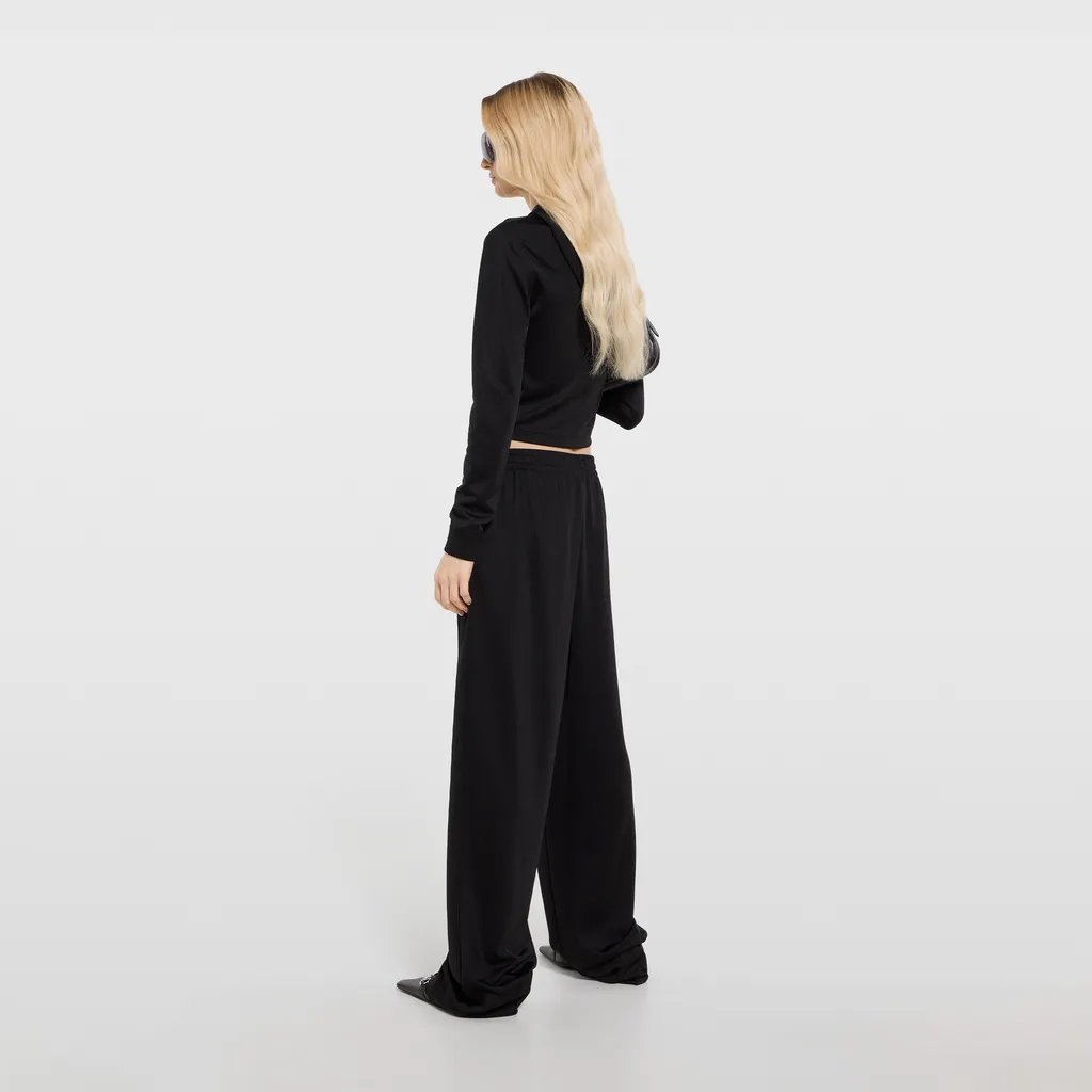 Jersey Leisure Pants With Embroidery